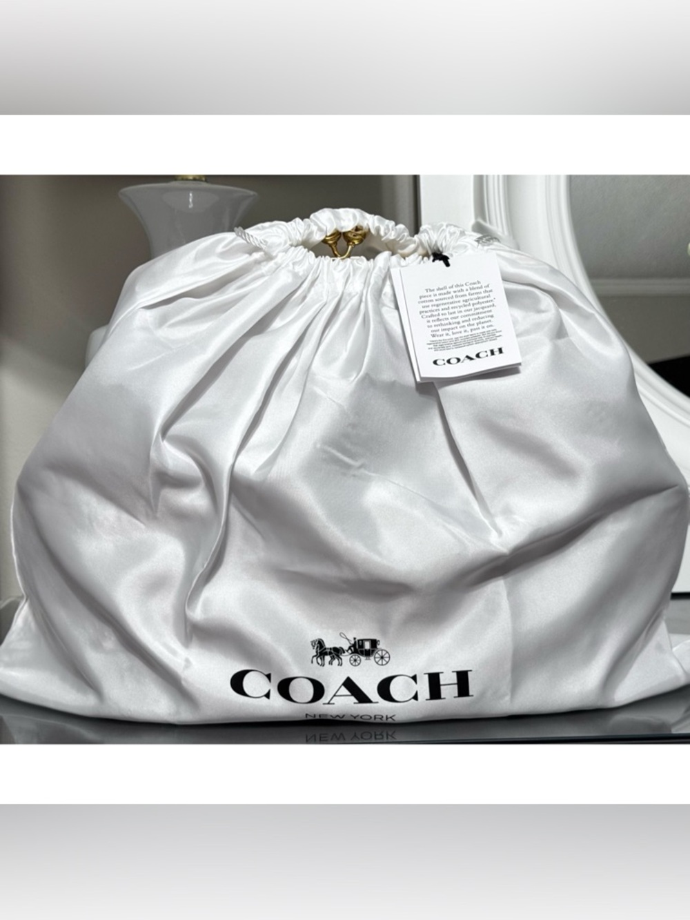 COACH Large Kisslock Frame Bag In Crystal Signature Jacquard - Picture 12 of 14